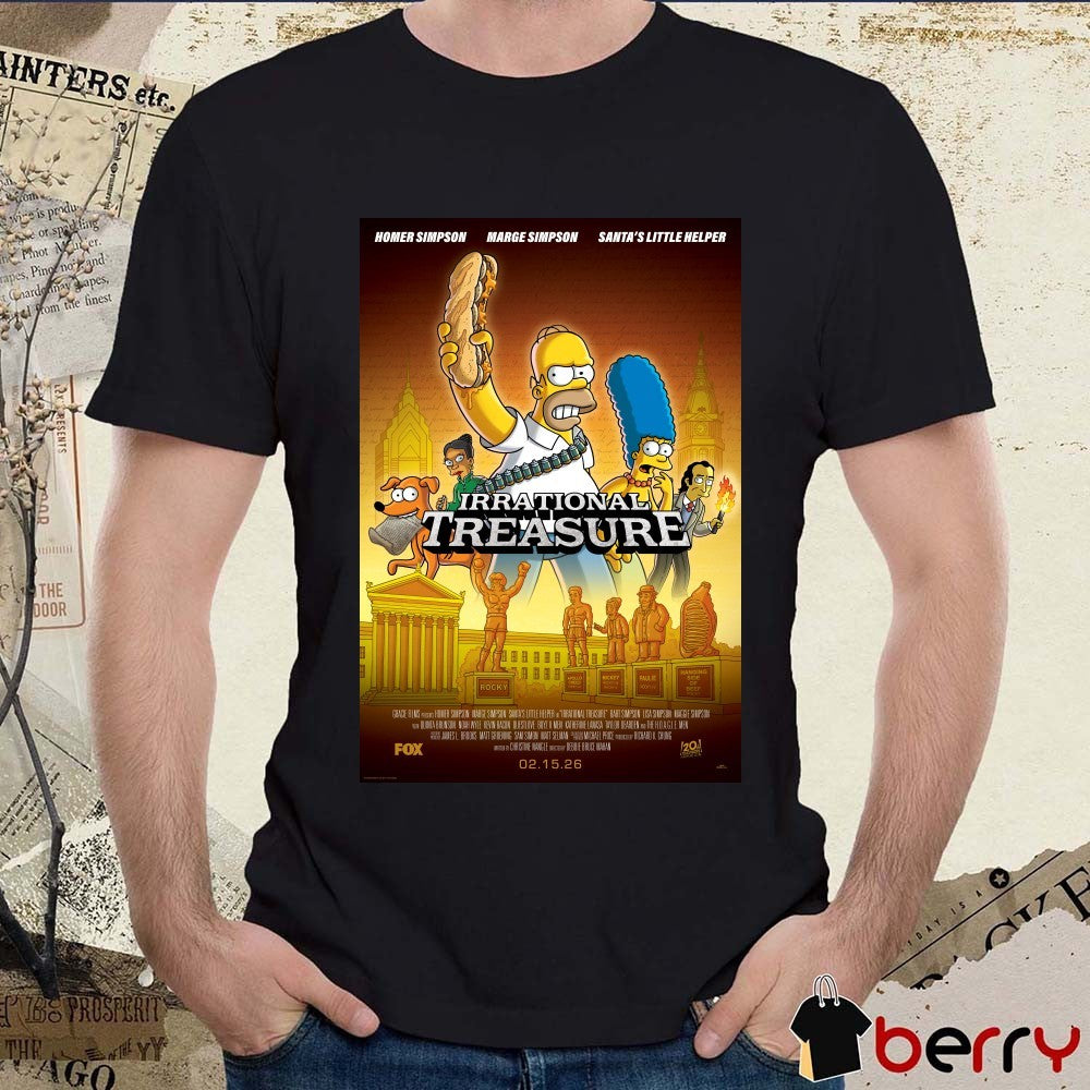 Homer Simpson – Marge Simpson – Santa’s Little Helper Irrational Treasure Poster t-shirt