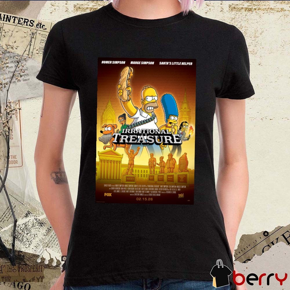Homer Simpson – Marge Simpson – Santa’s Little Helper Irrational Treasure Poster t-shirt