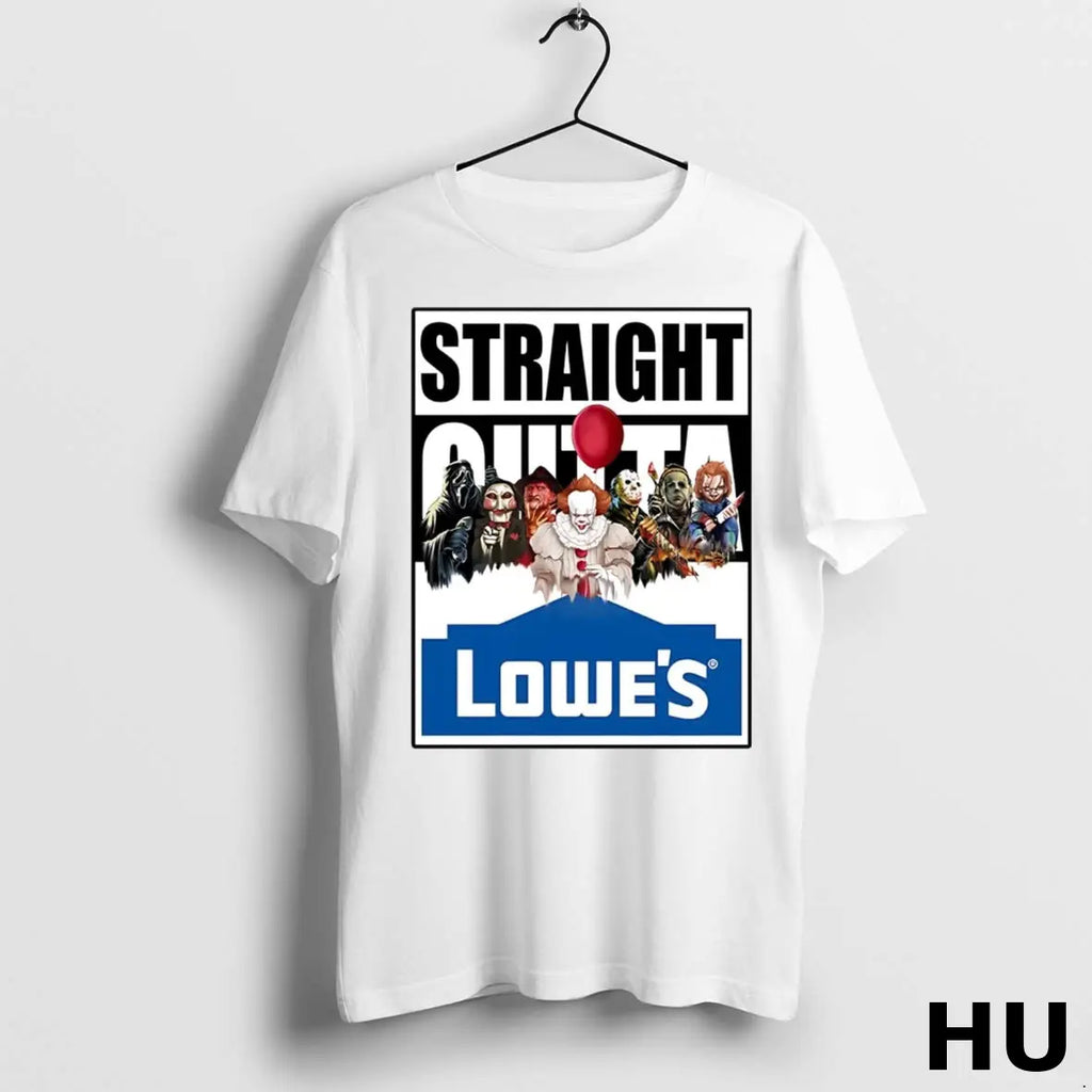 Official Horror Halloween Straight Outta Lowes T Shirt