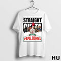 Official Horror Halloween Straight Outta Pizza Papa Johns T Shirt
