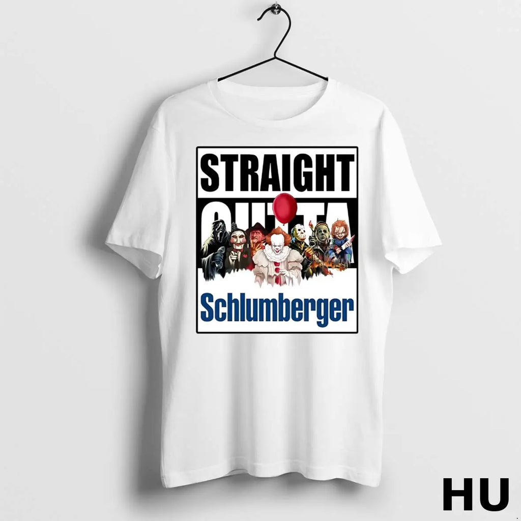 Official Horror Halloween Straight Outta Schlumberger T Shirt