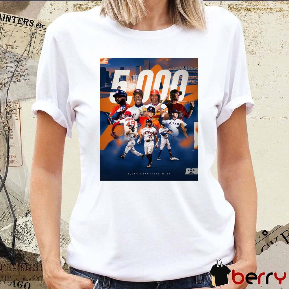 Houston Astros MLB Baseball 5000 Franchise Wins Poster t-shirt
