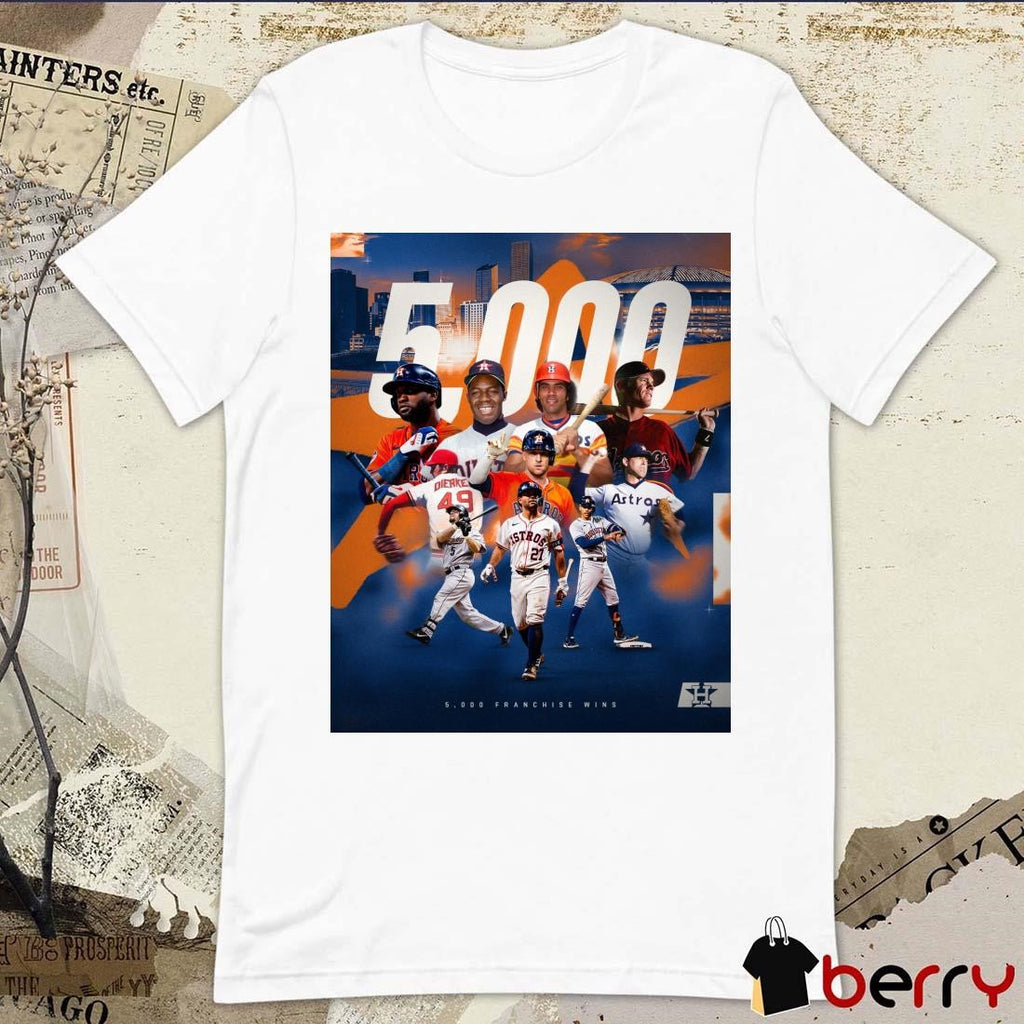 Houston Astros MLB Baseball 5000 Franchise Wins Poster t-shirt