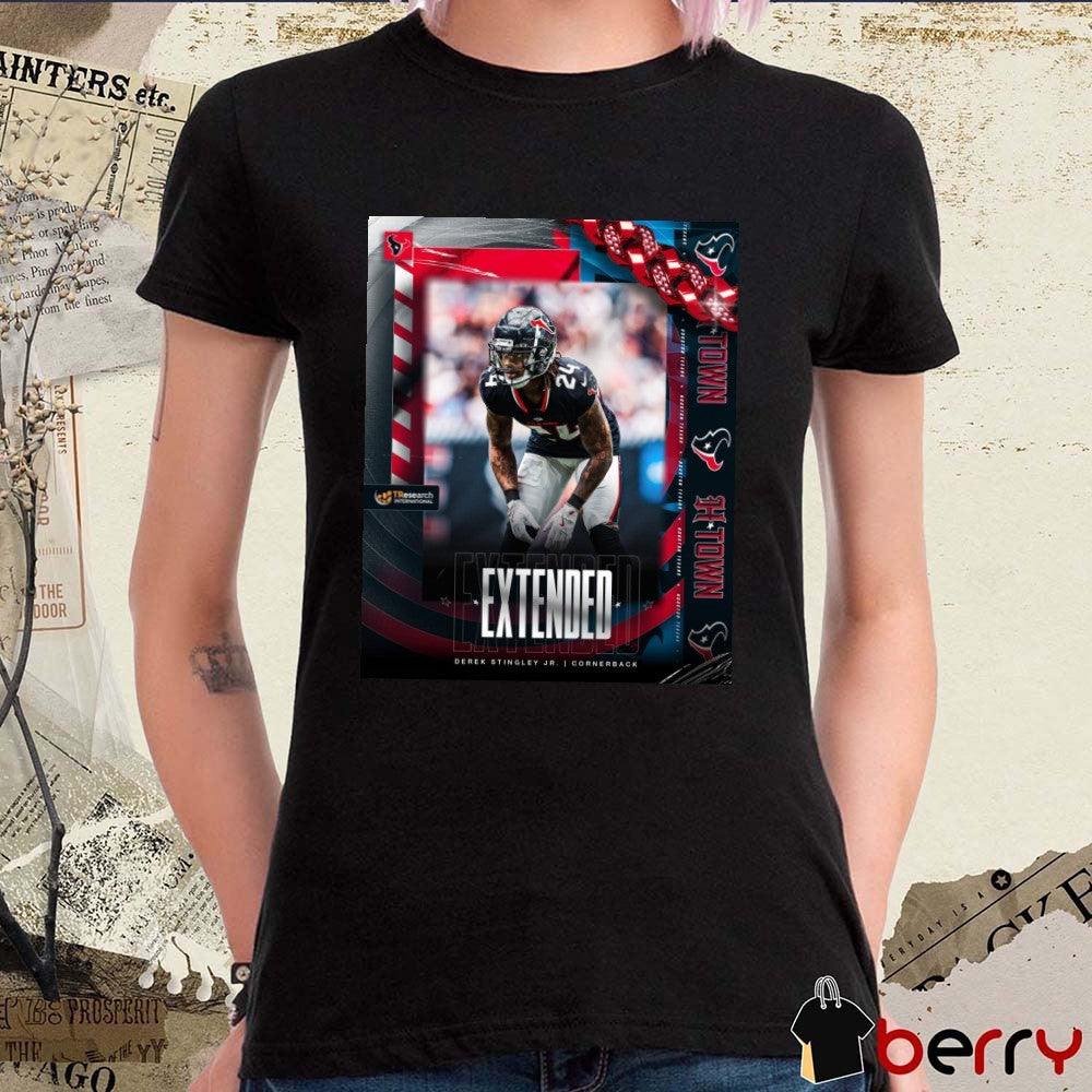 Houston Texans Extended Derek Stingley Jr. Cornerback H-Town Sting Is Here To Stay Poster t-shirt