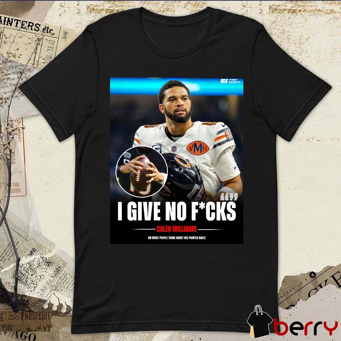 I Give No Fucks Caleb Williams On What People Think About His Painted Nails t-shirt