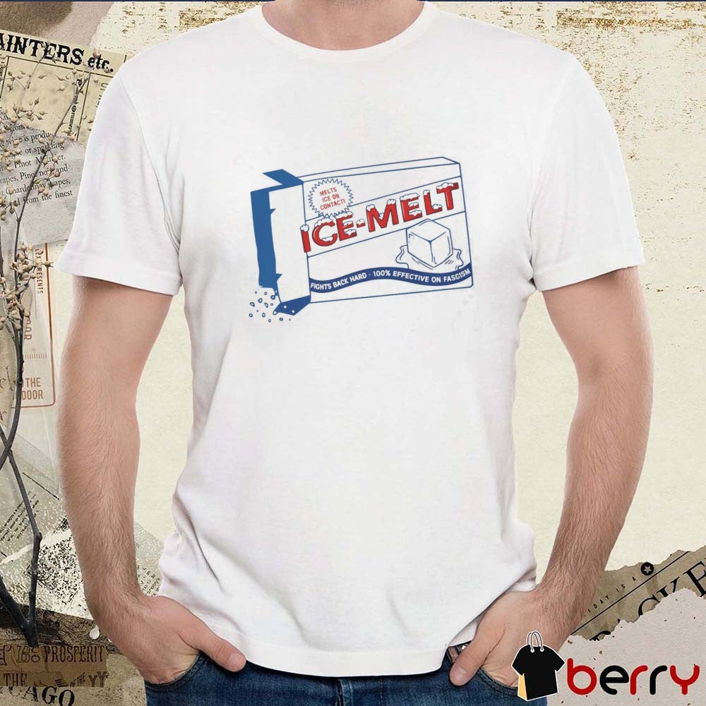 Ice Melt Fights Back Hard 100% Effective On Fascism Salt Box t-shirt