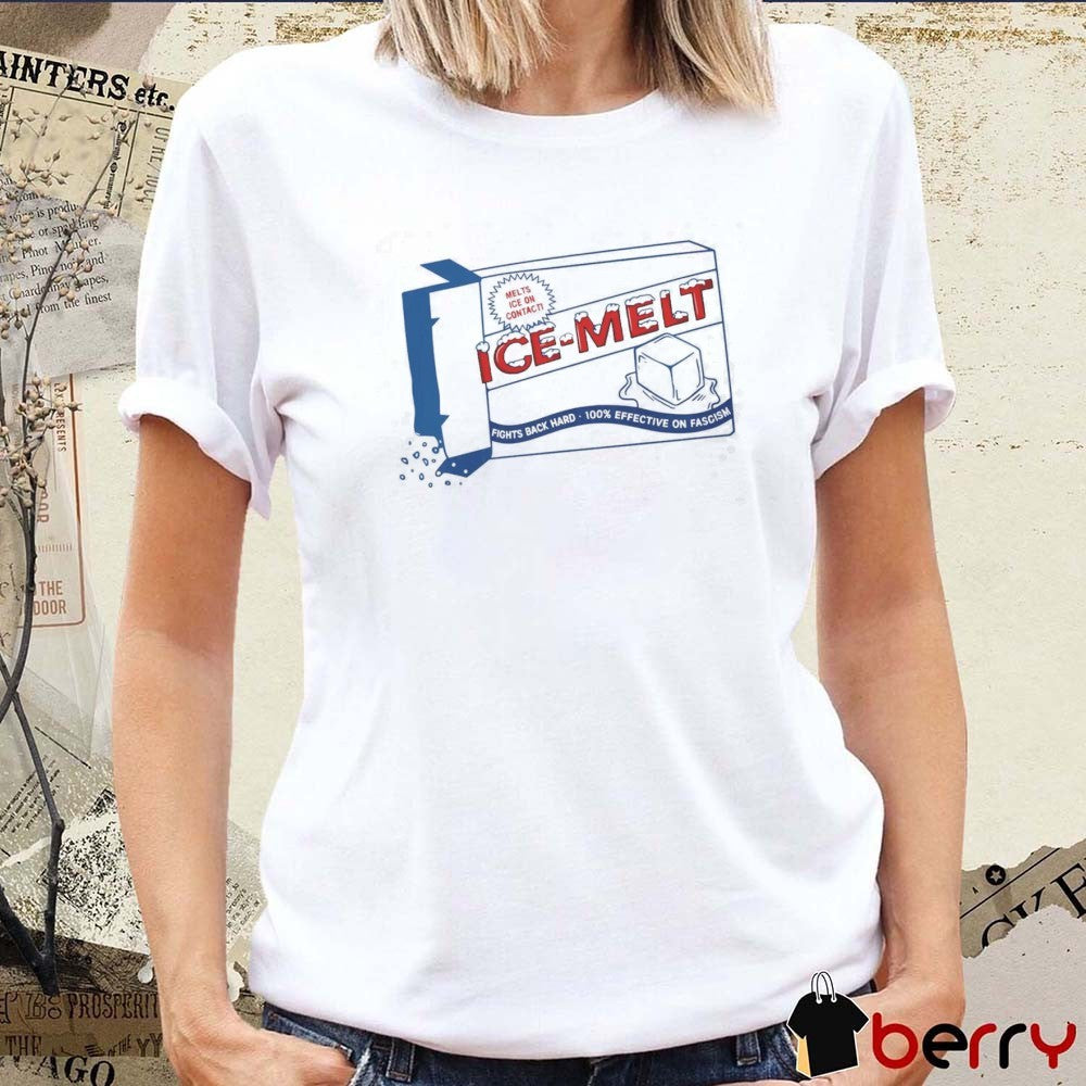 Ice Melt Fights Back Hard 100% Effective On Fascism Salt Box t-shirt