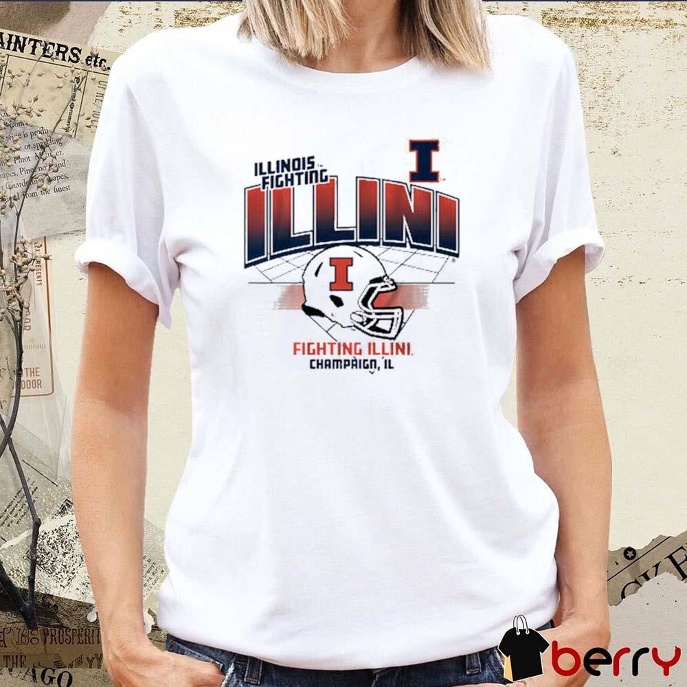 Illinois Fighting Illini Football Helmet Grid t-shirt