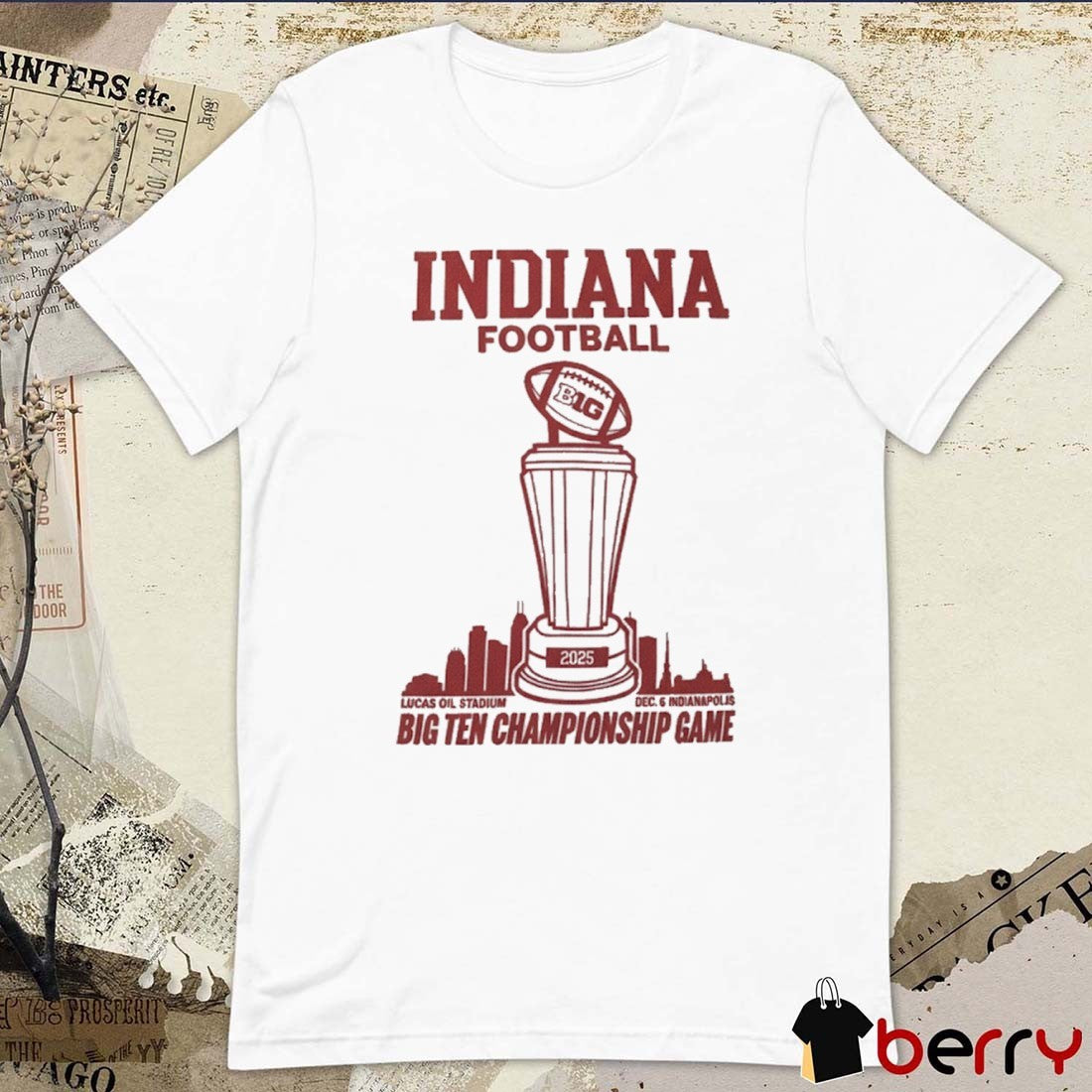 Indiana Football 2025 Big Ten Championship Game December 6 Lucas Oil Stadium in Indianapolis, IN t-shirt