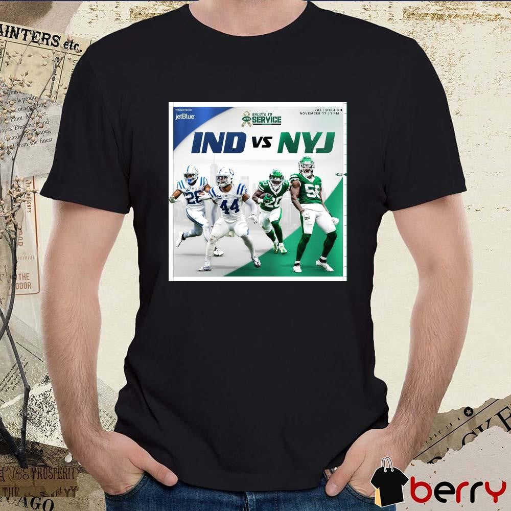 Indianapolis Colts Vs New York Jets Salute To Service Nov 17 2024 Poster t-shirt