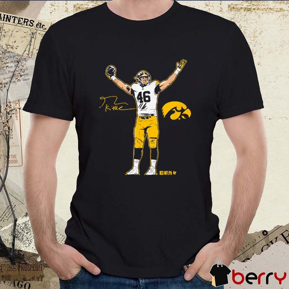 Iowa Hawkeyes Football NCAA George Kittle Superstar Pose Signature t-shirt