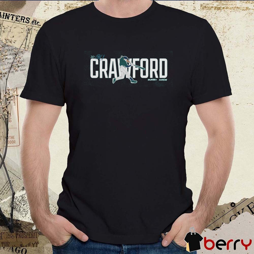 JP Crawford Seattle Mariners MLB Slash Line Signature Painting t-shirt