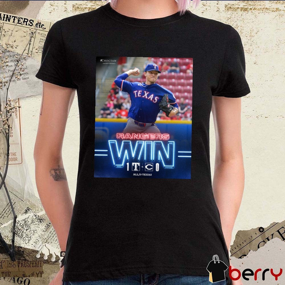 Jack Leiter Texas Rangers Win Cincinnati Reds Final Score 1 – 0 All For Texas Poster t-shirt