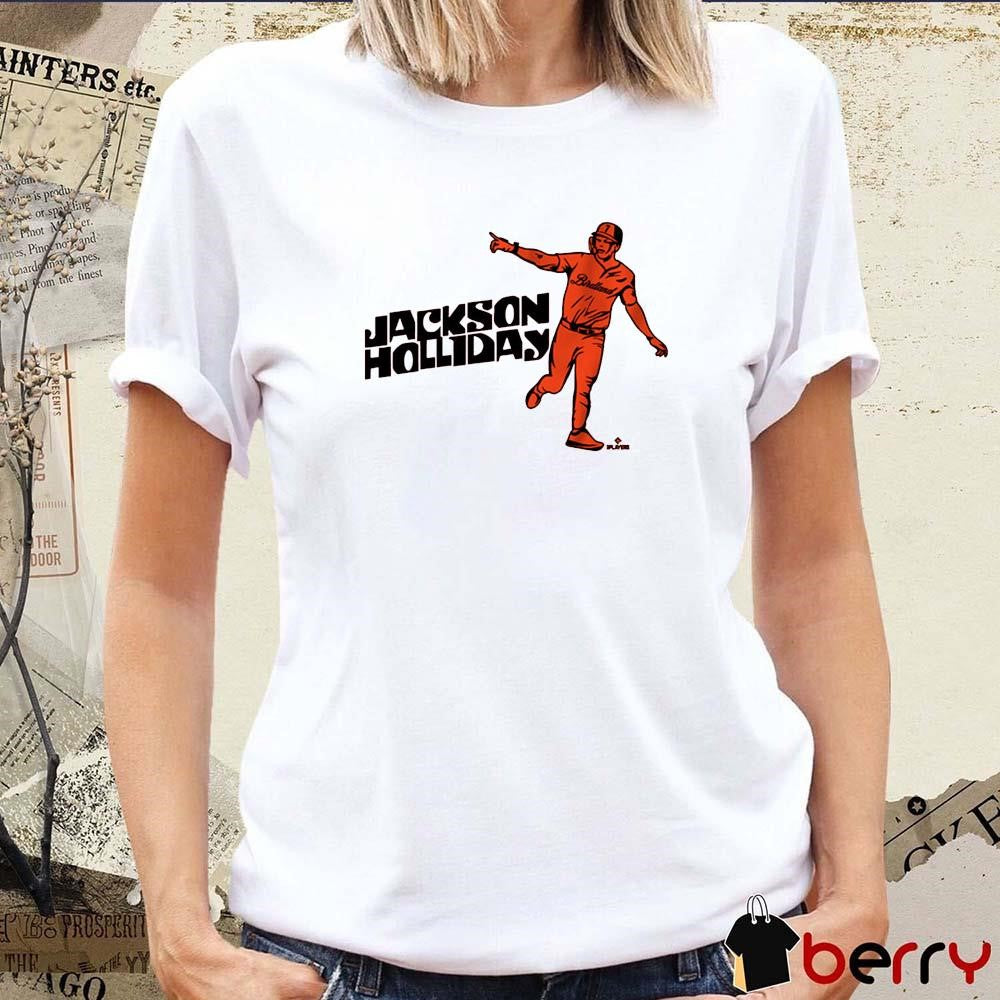 Jackson Holliday Point Pose Baltimore Orioles MLB Baseball Graphic t-shirt