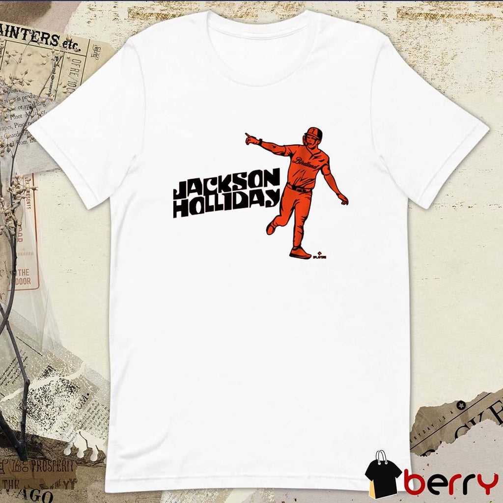 Jackson Holliday Point Pose Baltimore Orioles MLB Baseball Graphic t-shirt