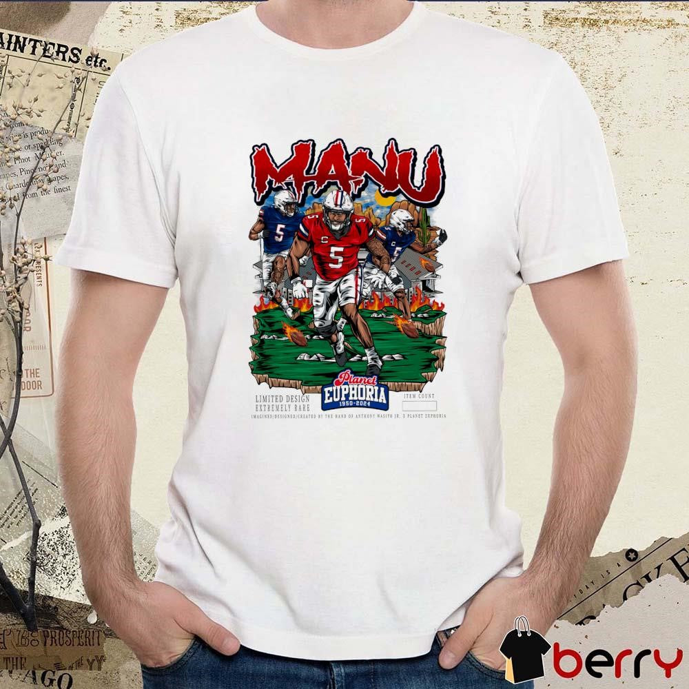 Jacob Manu Arizona Wildcats Planet Euphoria Artwork t-shirt
