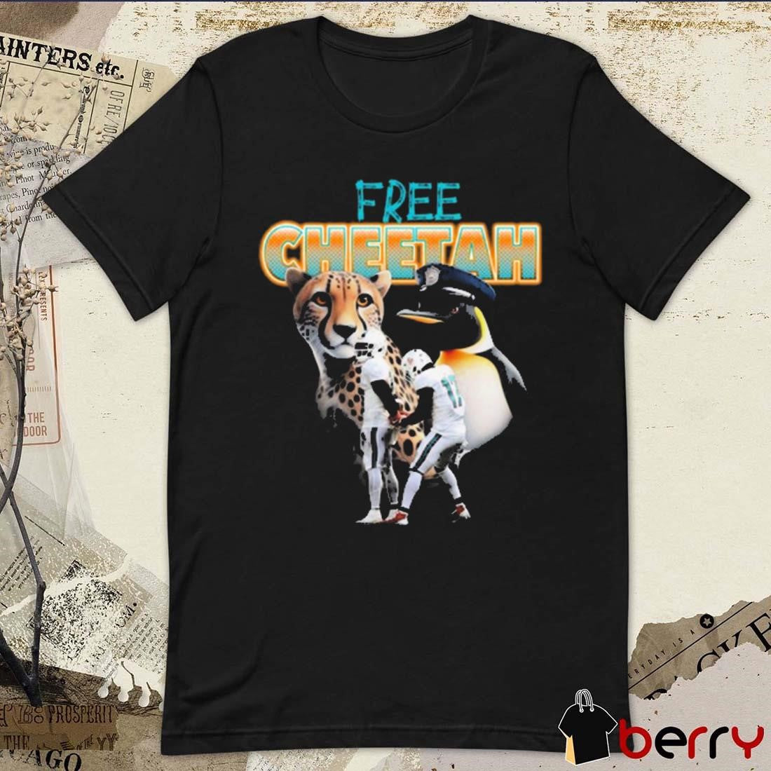 Jaelan Phillips Tyreek Hill Free Cheetah Miami Dolphins t-shirt