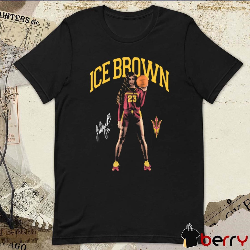 Jalyn Ice Brown Arizona State Sun Devils Portrait Signature t-shirt