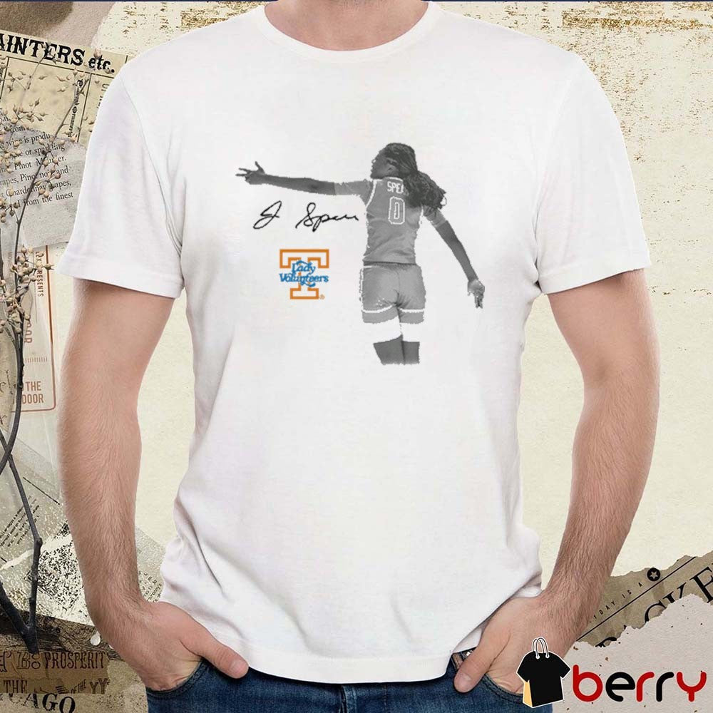 Jewel Spear Tennessee Lady Volunteers basketball NCAA Portrait Painting Signature t-shirt