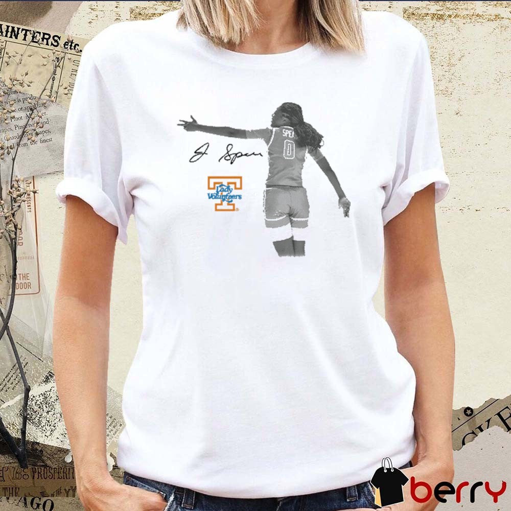 Jewel Spear Tennessee Lady Volunteers basketball NCAA Portrait Painting Signature t-shirt