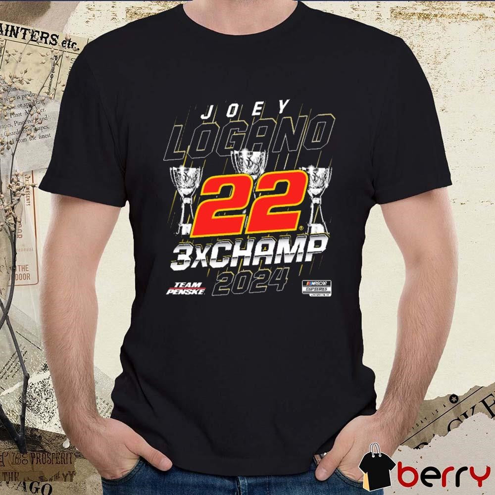 Joey Logano Team Penske Three-Time NASCAR Cup Series Champion Car t-shirt