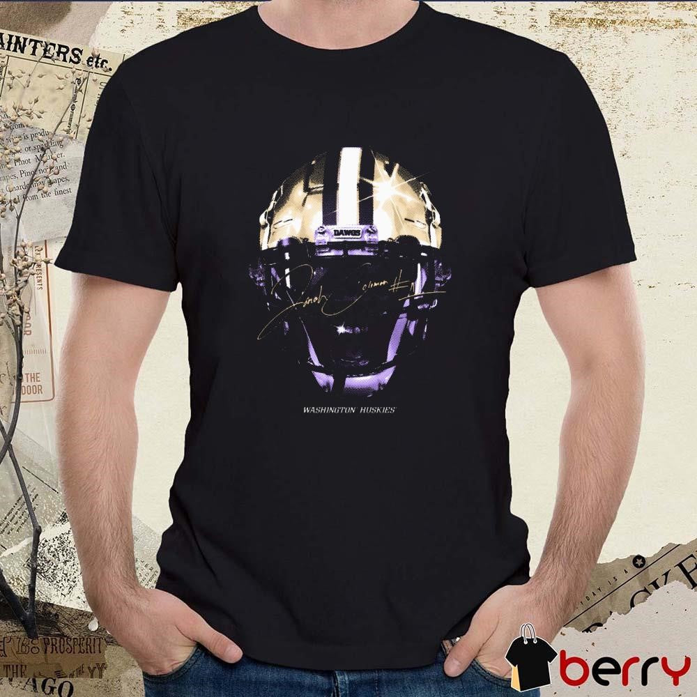 Jonah Coleman Washington Huskies Spotlight Signature Graphic t-shirt
