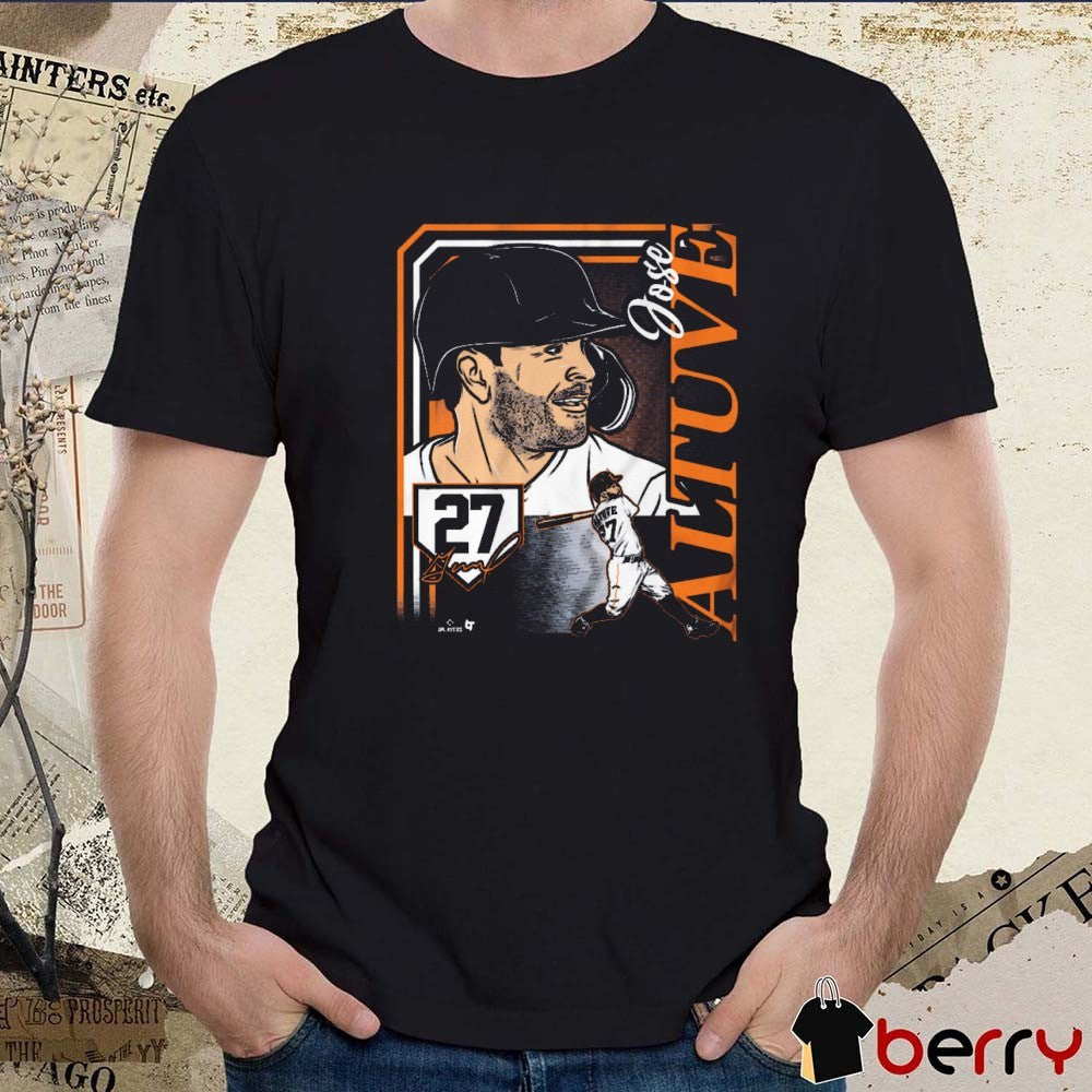 Jose Altuve 27 Houston Astros Baseball Collage Frame Signature t-shirt