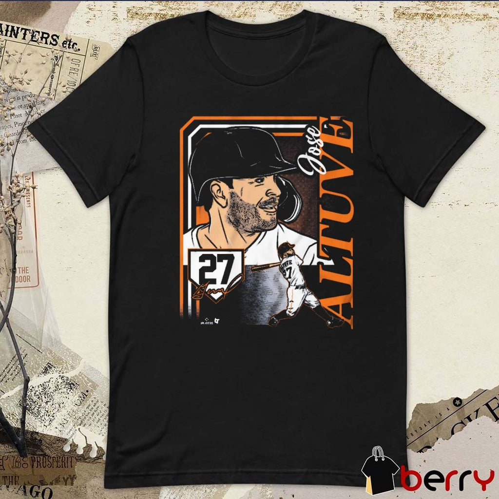 Jose Altuve 27 Houston Astros Baseball Collage Frame Signature t-shirt