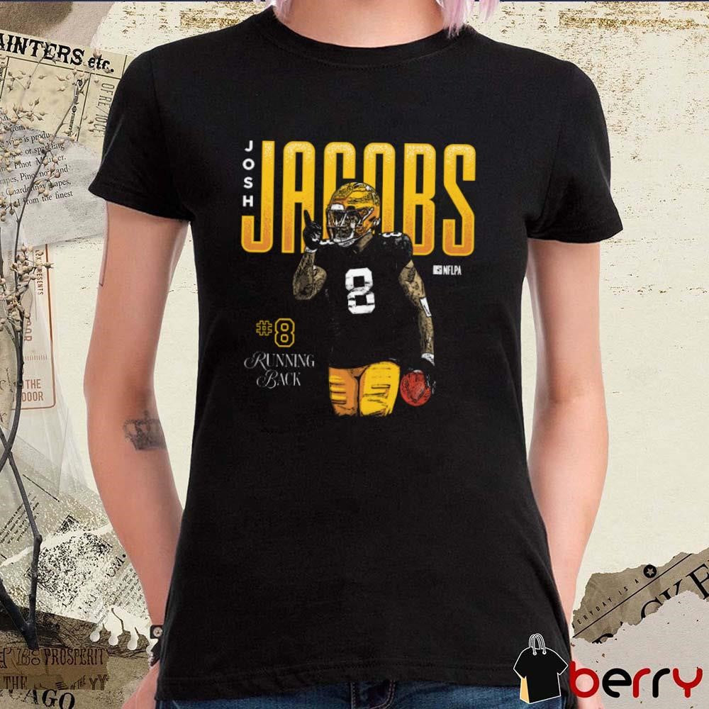 Josh Jacobs #8 Green Bay Packers Running Back Pose t-shirt