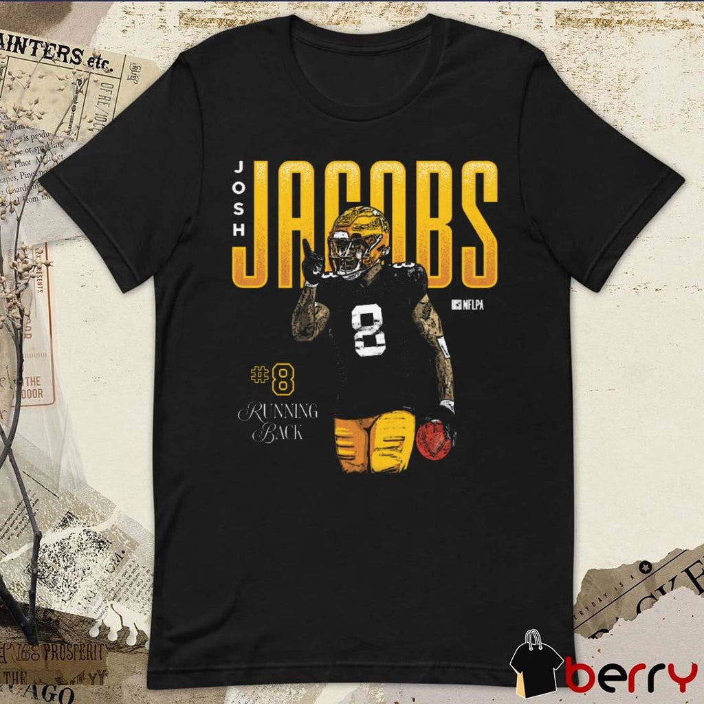 Josh Jacobs #8 Green Bay Packers Running Back Pose t-shirt