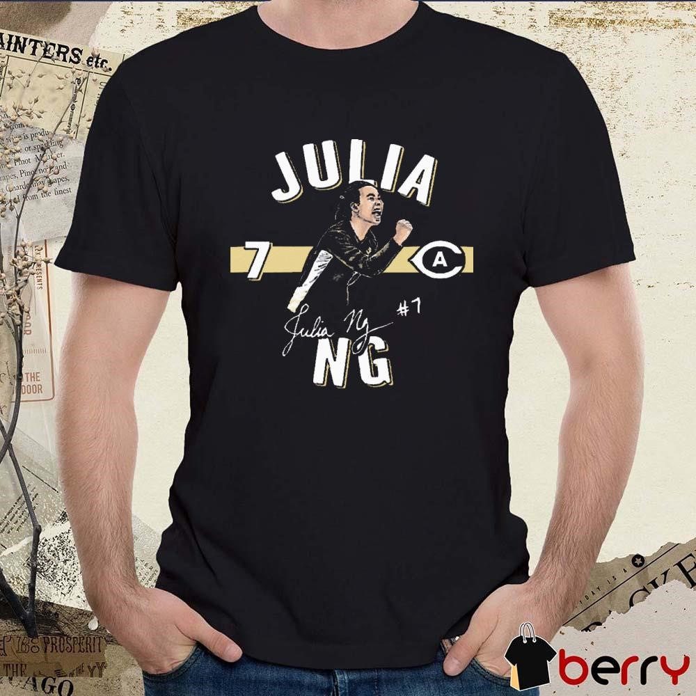 Julia Ng #7 UC Davis Volleyball Cartoon Signature t-shirt