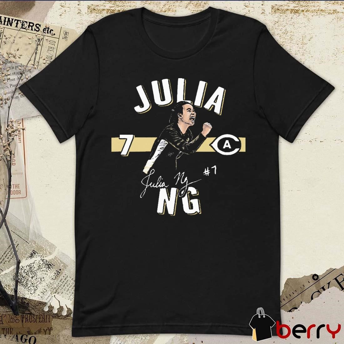 Julia Ng #7 UC Davis Volleyball Cartoon Signature t-shirt