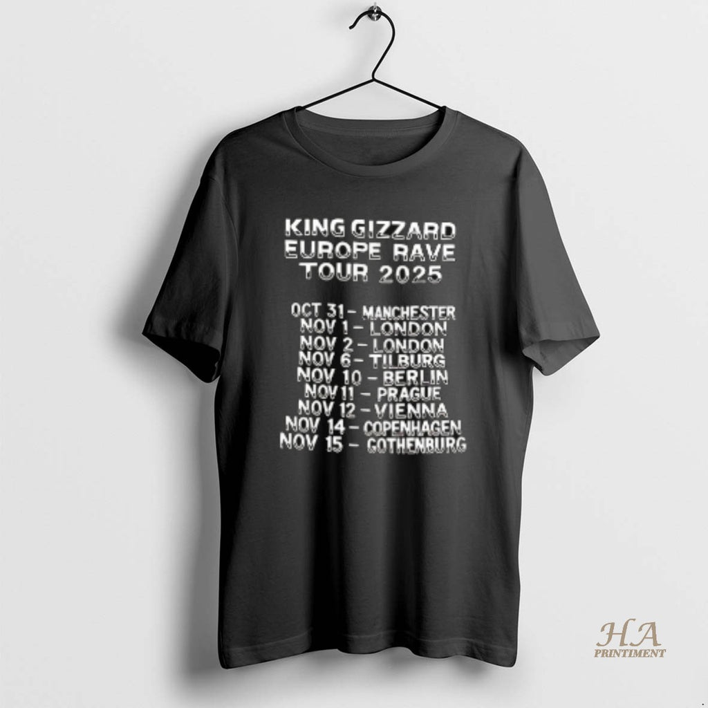 Official King Gizzard Europe Rave Tour 2025 Ceramic Ceramic And Classic Dad Cap
