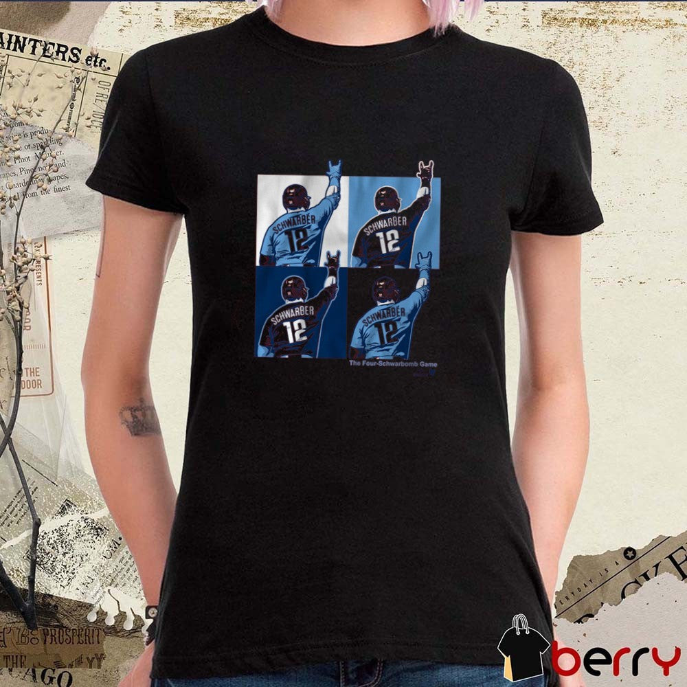 Kyle Schwarber The Four-Schwarbomb Game Philadelphia Phillies MLB t-shirt