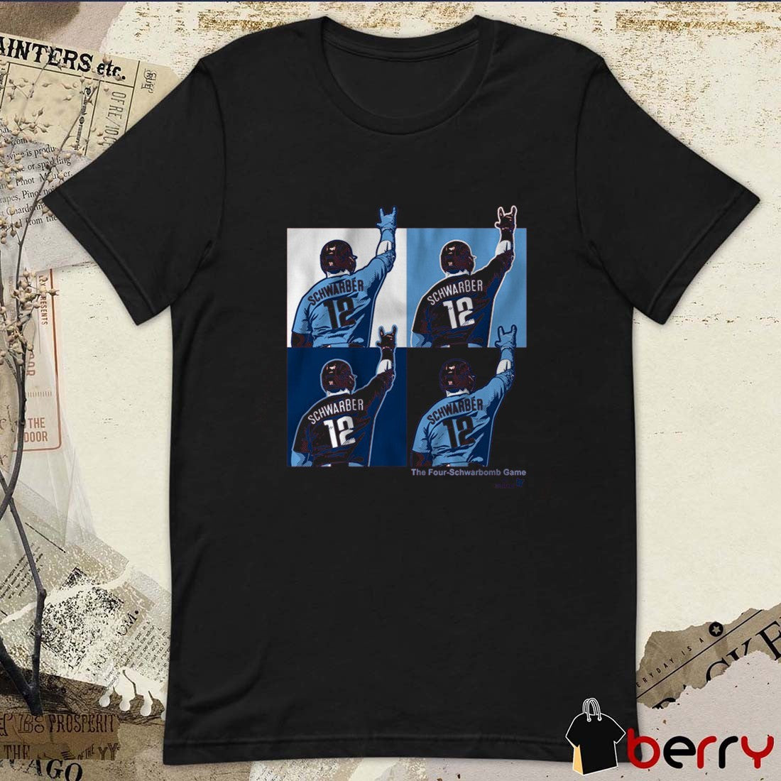 Kyle Schwarber The Four-Schwarbomb Game Philadelphia Phillies MLB t-shirt