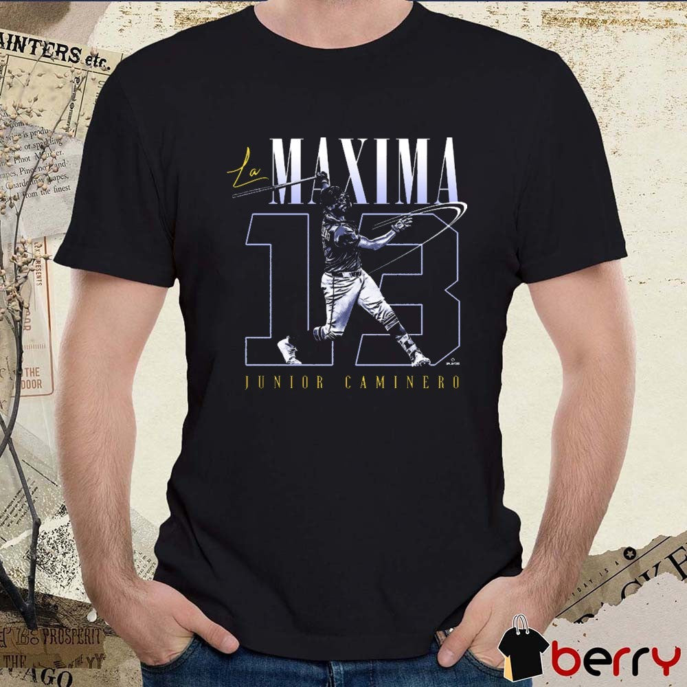 LA MAXIMA Junior Caminero 13 Tampa Bay Rays MLB Graphic t-shirt