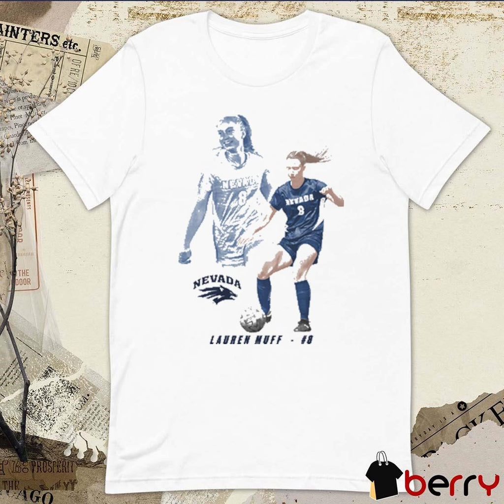 Lauren Muff #8 Nevada Soccer Portrait t-shirt