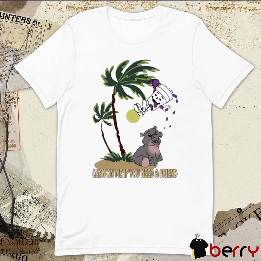 Lean On Me If You Need A Friend Moo Deng t-shirt