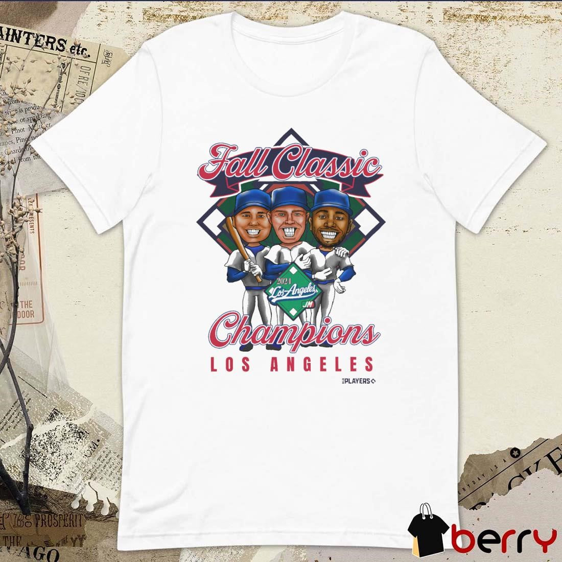 Los Angeles Dodgers Throwback Fall Classic Champions 2024 MLB Players Caricatures t-shirt