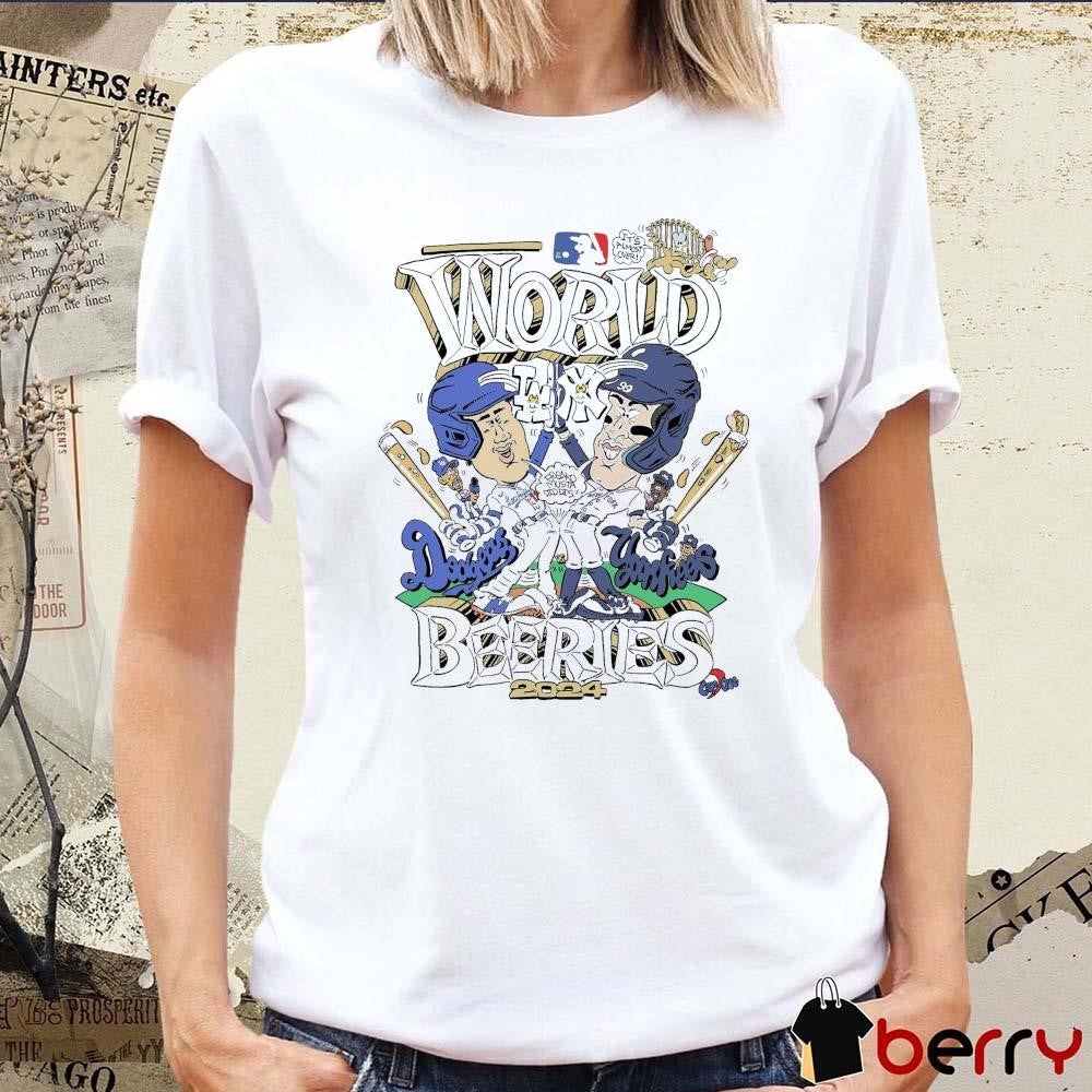 Los Angeles Dodgers Vs New York Yankees MLB World Beeries 2024 Caricature t-shirt