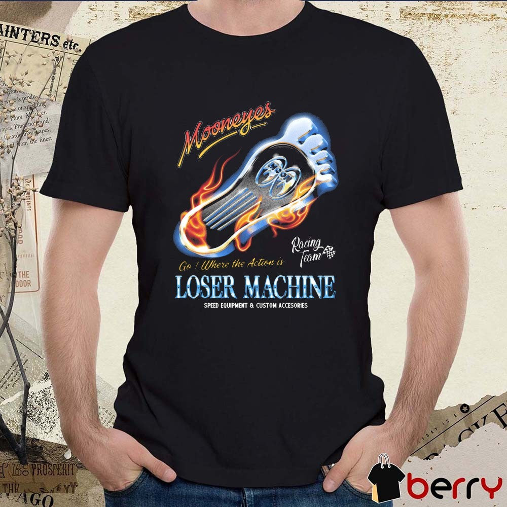 Loser Machine X Mooneyes Go Where The Action Is Racing Team Graphic t-shirt