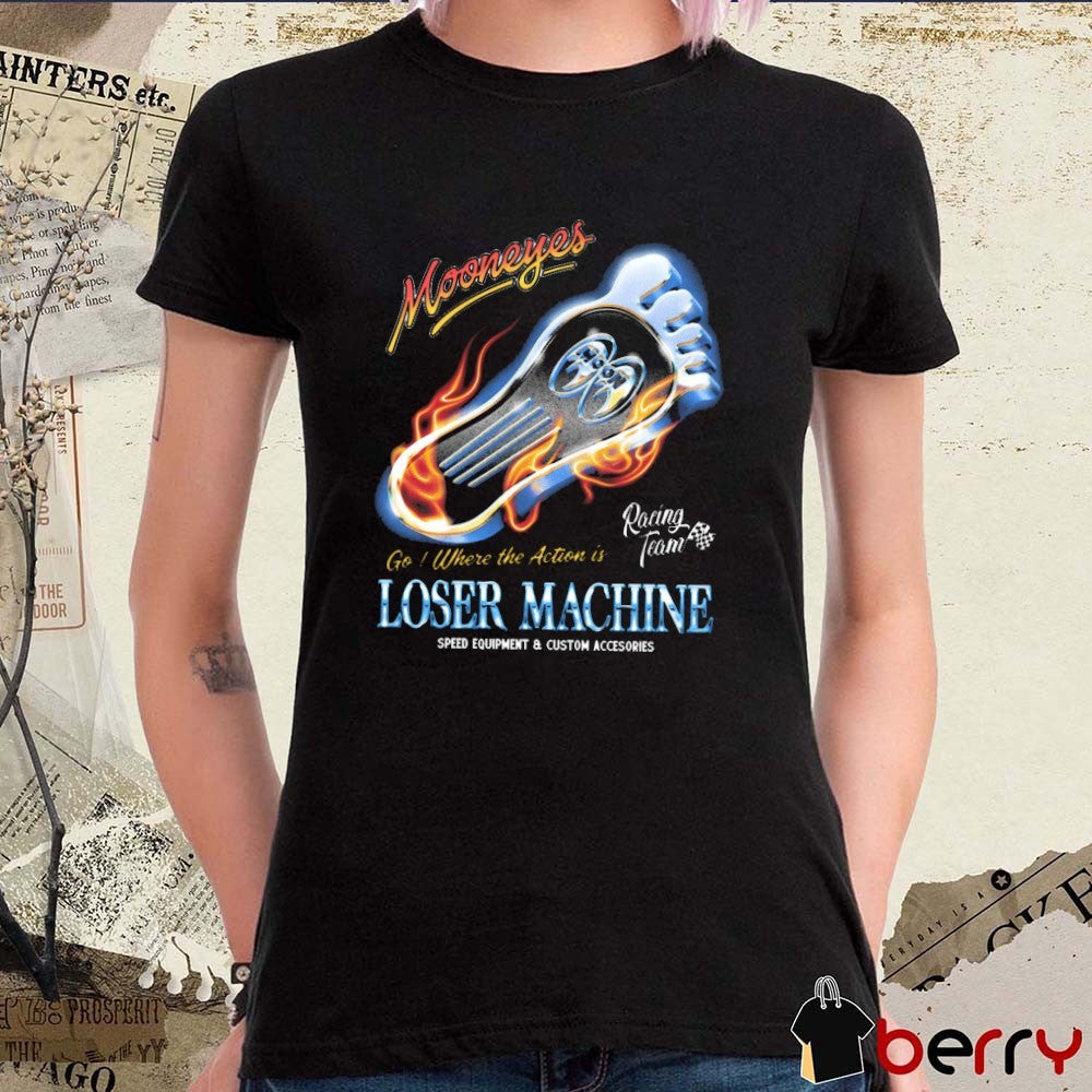 Loser Machine X Mooneyes Go Where The Action Is Racing Team Graphic t-shirt