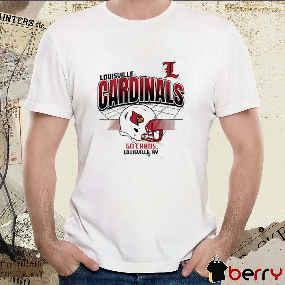Louisville Cardinals Football Helmet Grid Go Cards Louisville KY NCAA 2024 t-shirt