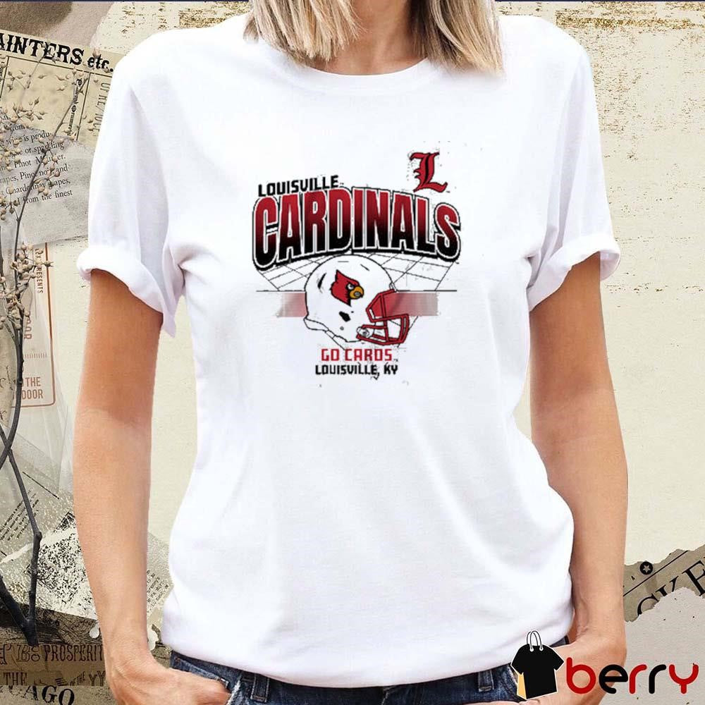 Louisville Cardinals Football Helmet Grid Go Cards Louisville KY NCAA 2024 t-shirt
