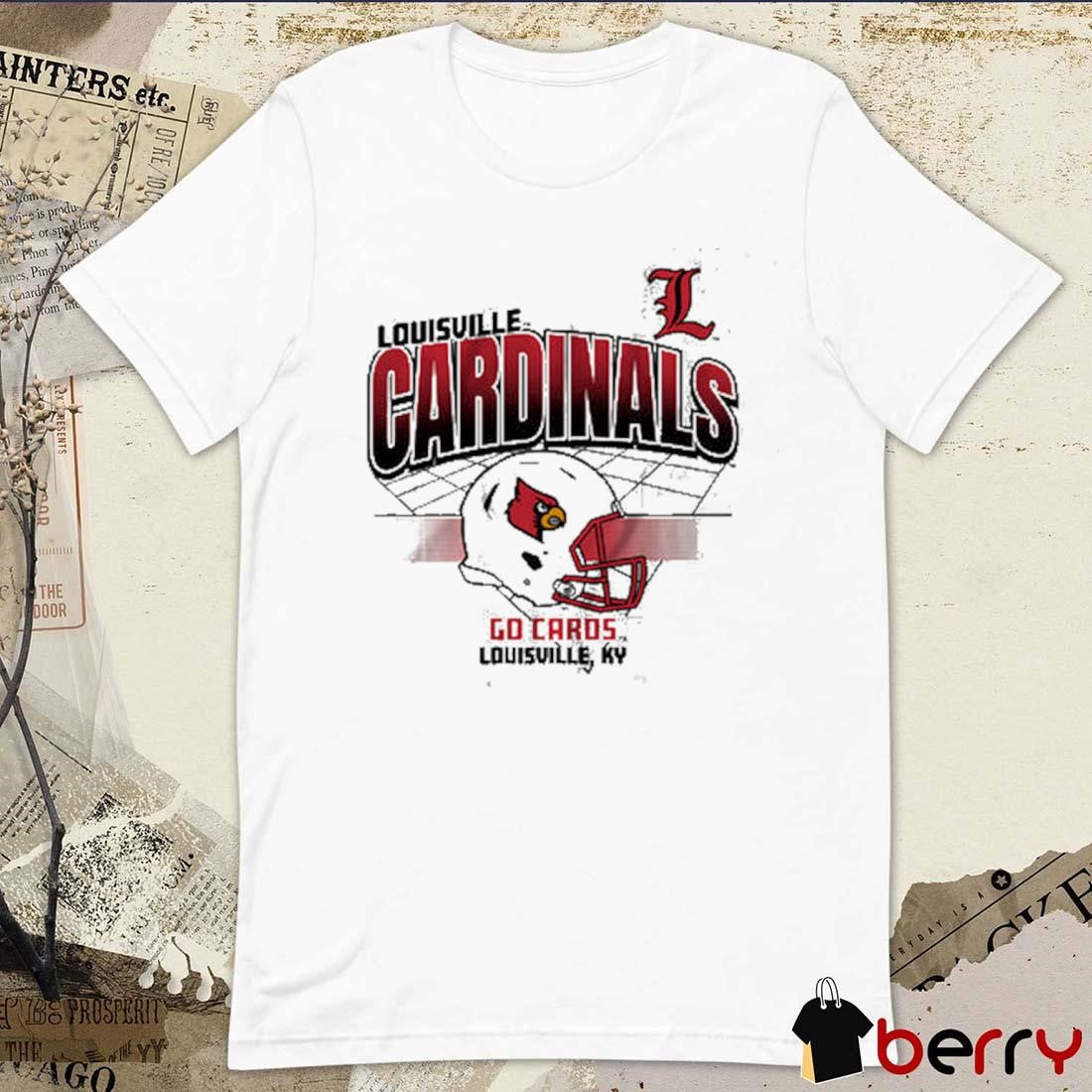 Louisville Cardinals Football Helmet Grid Go Cards Louisville KY NCAA 2024 t-shirt