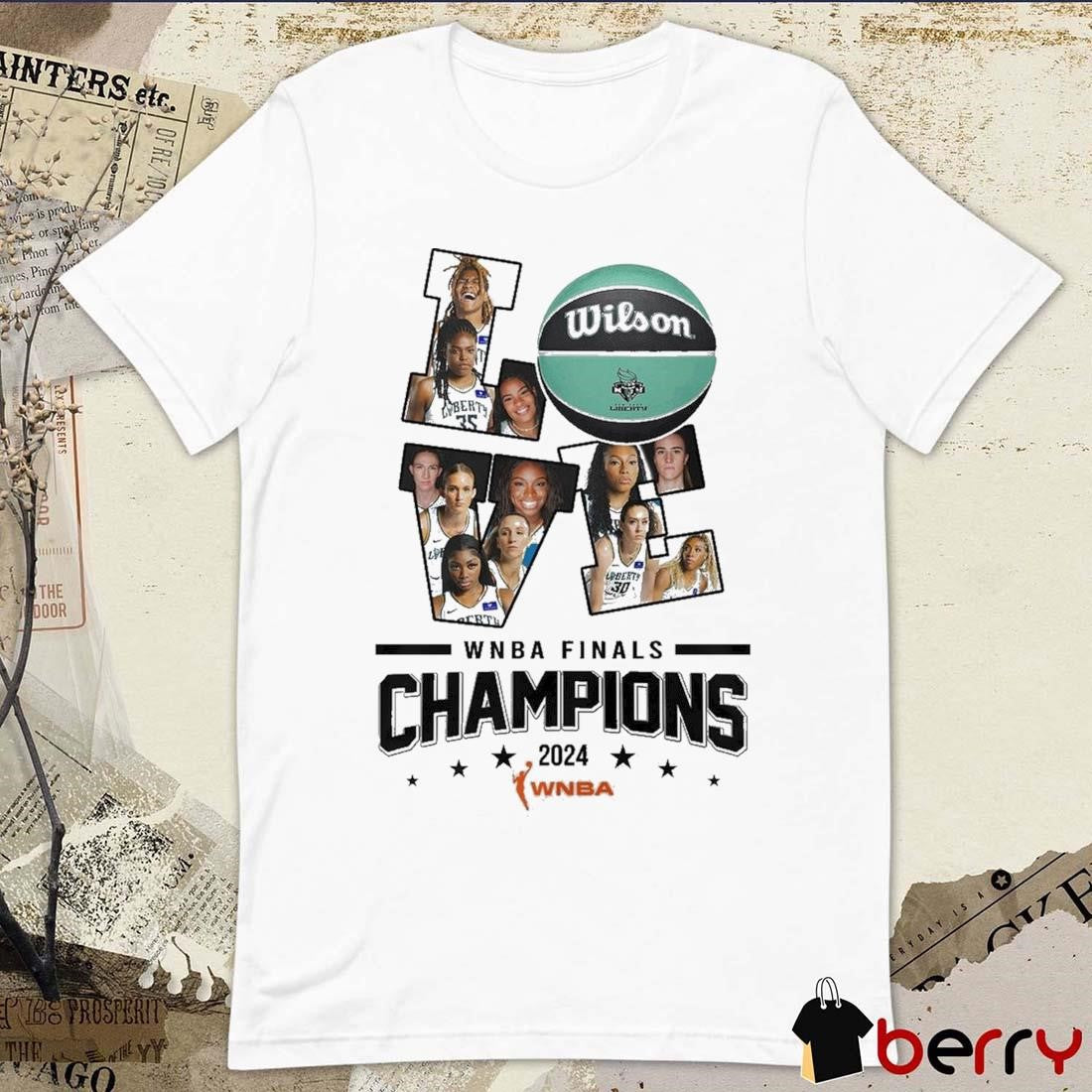 Love New York Liberty Champions Of WNBA Basketball Finals 2024 Graphic Players t-shirt