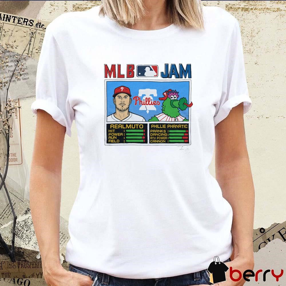 MLB Jam Philadelphia Phillies Realmuto And Phillie Phanatic t-shirt