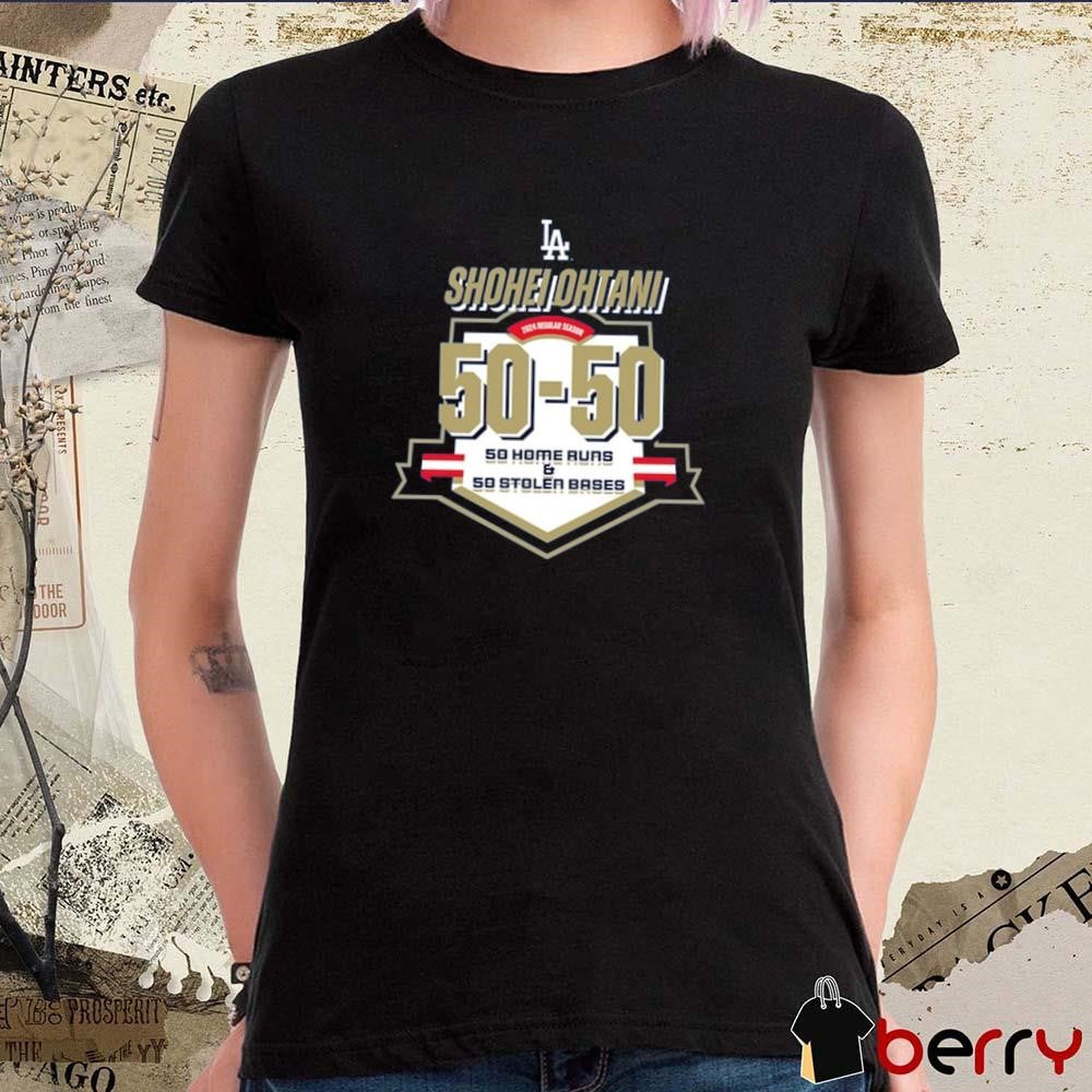 MLB Los Angeles Shohei Ohtani 2024 Regular Season 50 Home Runs And 50 Stolen Bases t-shirt