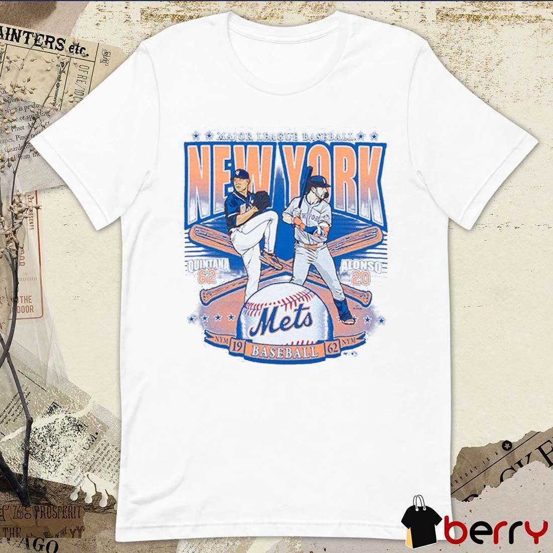 MLB New York Mets Jose Quintana 62 and Pete Alonso 20 1962 t-shirt