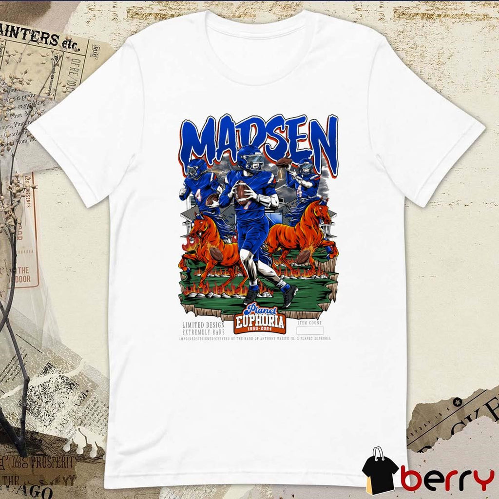 Maddux Madsen Boise State Broncos Planet Euphoria Artwork t-shirt
